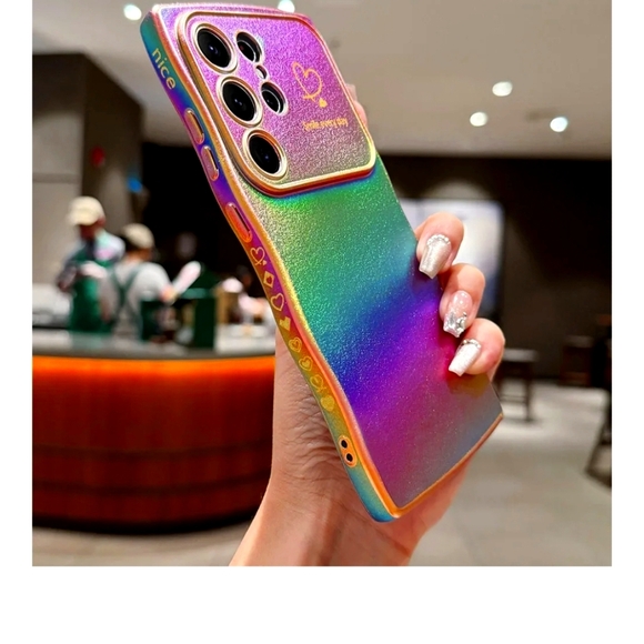Other - Gradient Phone Case with Heart Design